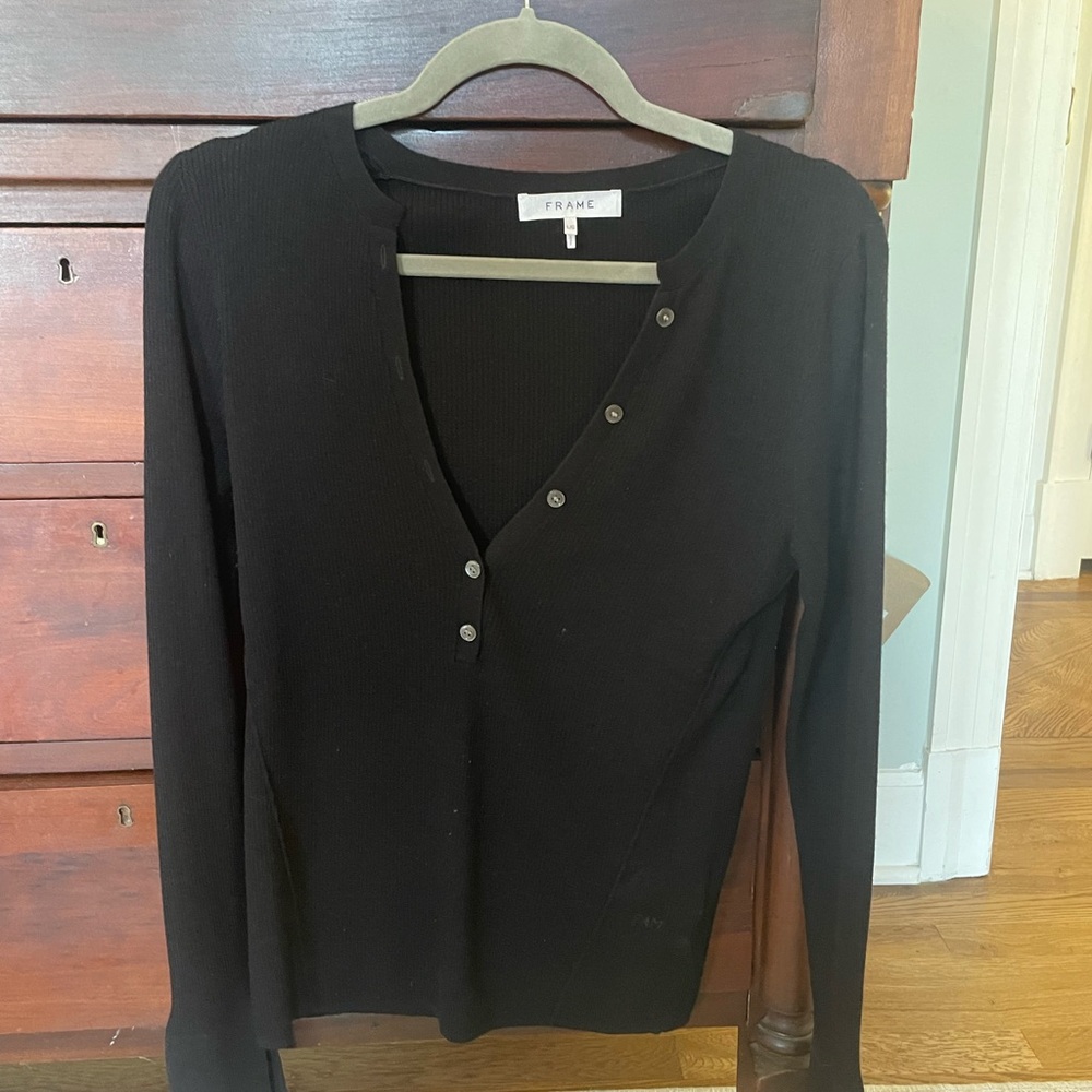 Black FRAME Wool Sweater